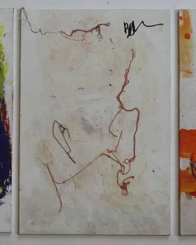 Georges Badin — Canvas-Mounted Card, 33 × 22 cm - janvier 2005