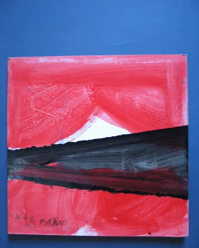 Georges Badin — Canvas-Mounted Card, 37 × 37 cm - avril 1998