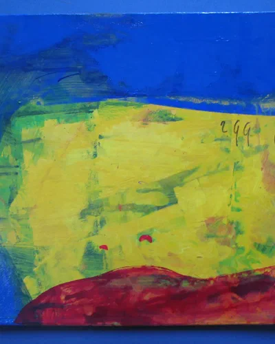 Georges Badin — Canvas-Mounted Card, 49 × 37 cm - février 1999