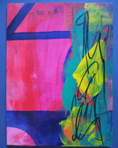 Georges Badin — Canvas-Mounted Card, 37 × 50 cm - février 2000