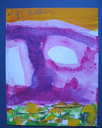 Georges Badin — Canvas-Mounted Card, 35 × 45 cm - décembre 1992