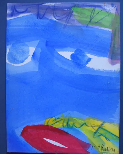 Georges Badin — Canvas-Mounted Card, 37 × 50 cm - décembre 1994
