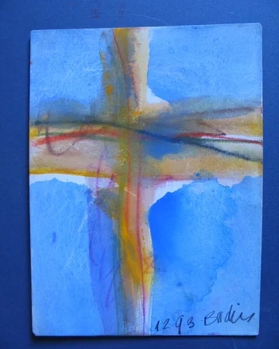 Georges Badin — Canvas-Mounted Card, 19 × 25 cm - décembre 1993