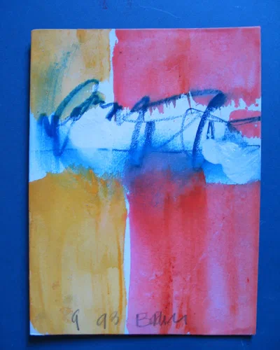 Georges Badin — Canvas-Mounted Card, 19 × 25 cm - août 1993