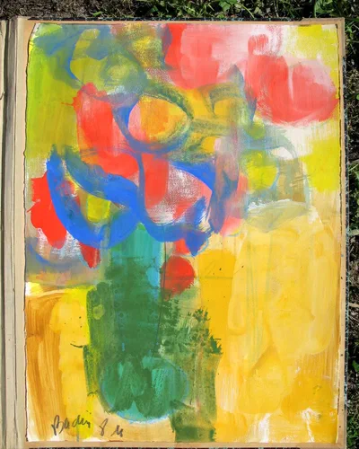 Georges Badin — Paintings on Paper, 57 × 77 cm - 1984