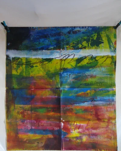 Georges Badin — Free Canvases — Large Formats, 128 × 143 cm - 2002