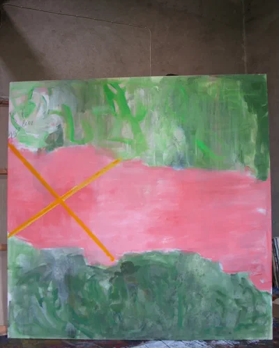 Georges Badin — Stretched Canvases, 200 × 200 cm